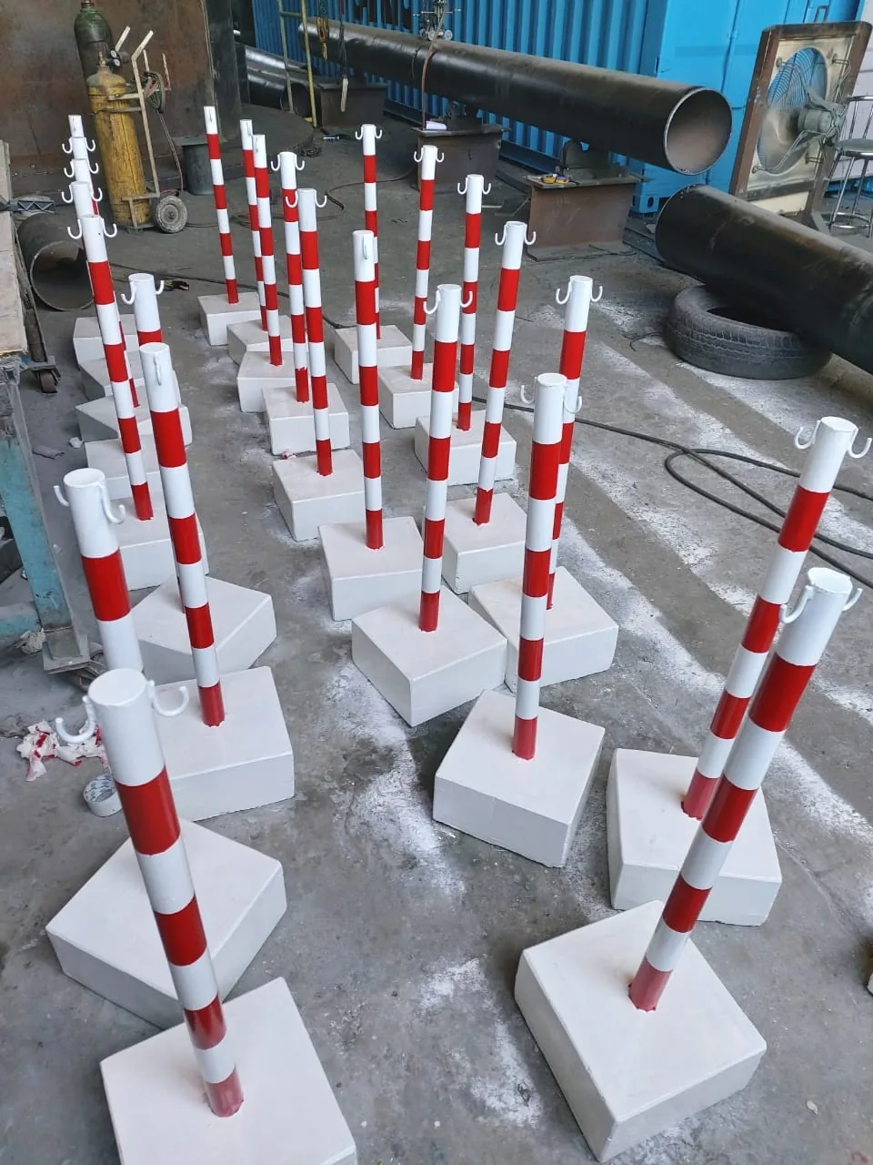 Supply and installation of barricade posts.
