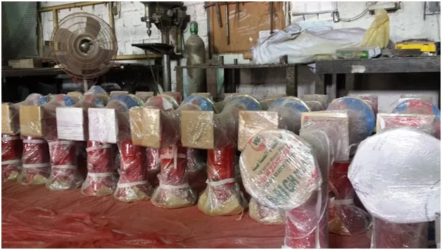 Pipe spool fabrication, sandblasting and painting.