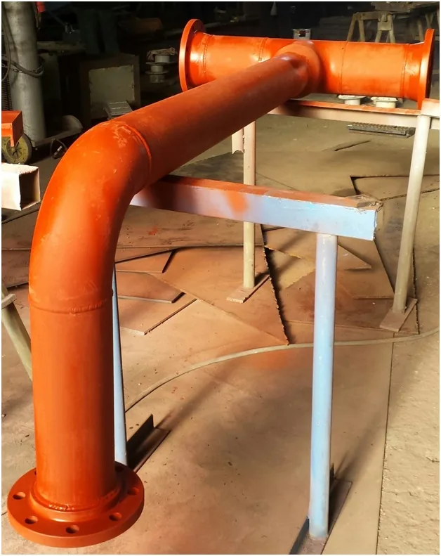 Fire-fighting pipeline spools in our workshop.
