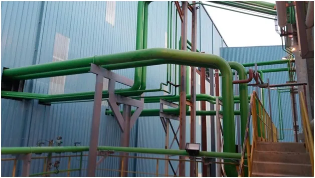 Supply, fabrication and installation of pipeline including columns and concrete foundations.